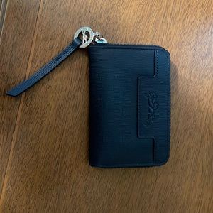 Small navy blue zip wallet